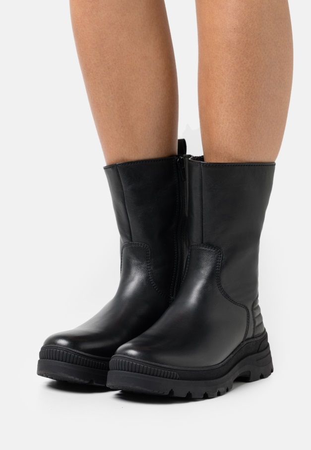 Svarte Gabor Ankelstøvletter Med Snøre