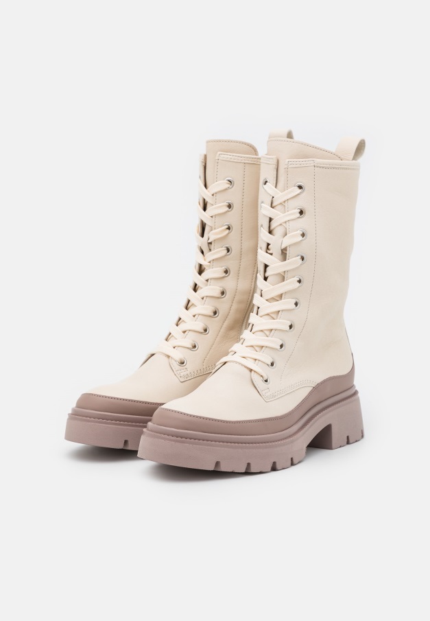 Panna/mørke Naken Gabor Ankelstøvletter Med Snøring