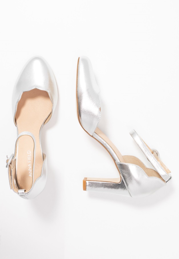 Skinn Pumps - Høye Hæler Sølv Gabor