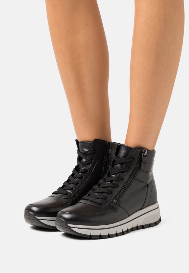 Svarte Gabor High-top Sko For Kvinner